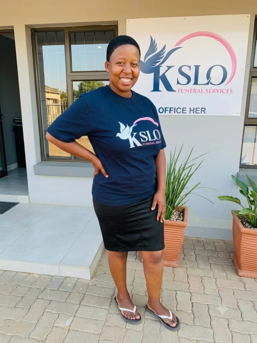 KSLO receptionist welcoming a visitor